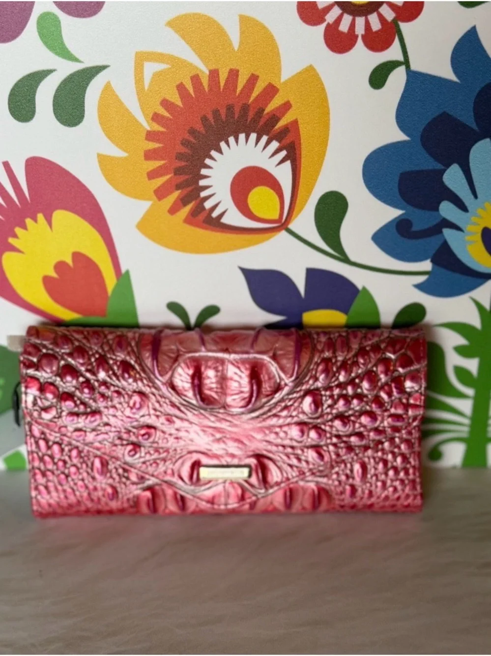 Brahmin French Rose Veronica Wallet NWT